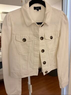 Me+ME White jean  Jacket - Women